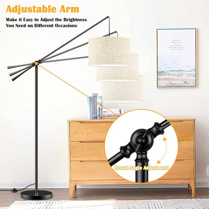 TubUSA- Arc Floor Lamp Hang - Large - with LED Bulb - Outdoor Solar Outlet